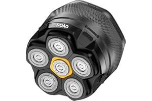 DOAO Head Shavers for Men, 2024 Upgraded Waterproof Cordless Head Shavers for Bald Men, 6D Flexible Head Electric Shaver with Magnetic Blade Head, Wet Dry Use, USB-C Port (A6)