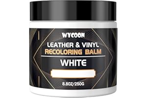 WYCOON 250 g Leather Repair Set White, Leather Care & Leather Paint for Leather Sofas, Car Seats, Furniture, Shoes - Effective Repair of Faded and Scratched Leathers