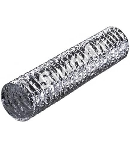 Aluminium Foil Insulated Flexible Ducting, 100mm Diameter X 10m Long