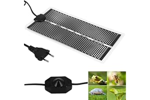 ALLOMN Reptilien Heizkissenmatte, Heizmatte Terrarium Reptilienheizmatte mit Temperaturregelung für Reptilien Schildkröten Schlangen Eidechse Gecko Einsiedlerkrebs Amphibien(Bienenwabe 7W-15x28cm)