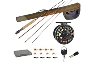 EUPHENG Aventik Extreme Fly Fishing Complete Starter Kit with Fly Rod and Reel for Line Grades 0/1/2/3/4/5/6 with Carry Case