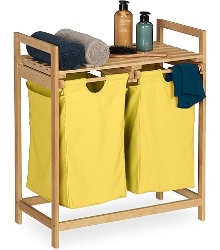 Cesto Portabiancheria In Bambù - Con Sacco Estraibile, 73x33x33 Cm, Per Bagno O Camera - Foto 7