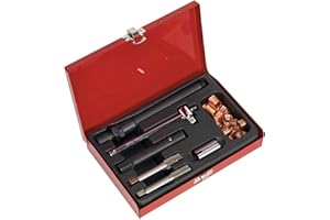 JOMAFA KIT DE REPARACION DE ROSCAS DE BUJIAS 27 PIEZAS para reparar roscas en culata, roscas de bujias