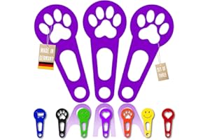 ONAIR 3 gettoni per il carrello della spesa, rimovibili immediatamente come portachiavi; 3 pezzi in un set Sblocca carrello Sblocca carrello (Viola, Zampa)