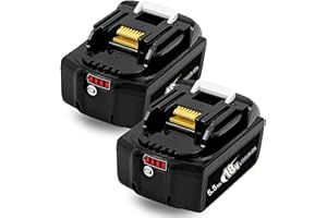 PSOGPONE 2X 18V 5.5Ah Batteria di Ricambio per Makita 18V Batteria BL1850B BL1860B BL1845 BL1830B BL1835 BL1815 LXT-400 Li-Ion Batteria per Makita Radio,per Utensili Elettric,con Indicatore LED