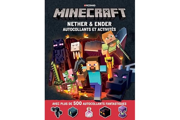 Minecraft : Nether & Ender - Autocollants et activités - Livre officiel Mojang - De 6 à 9 ans