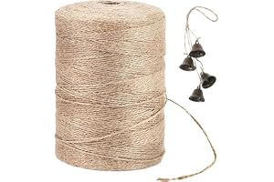200 m jutesnöre, 1 mm trädgårdssnöre av jute, jutesnöre, brunt jutesnöre, växtbindare, paketsnöre, juteband, kordelband, för