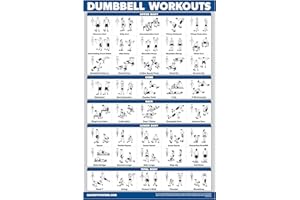 Palace Learning Übungsposter mit Hanteltraining, kostenloser Gewichts-Trainingsanleitung (evtl. nicht in deutscher Sprache), laminiert, 45,7 x 61 cm