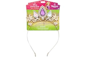 Disney Store Official - Rapunzel - Neu verföhnt - Diadem für Kinder - Kostüm-Accessoire mit goldfarbener Oberfläche, Rapunzel-Glockenblumen und lilafarbenen Strasssteinen