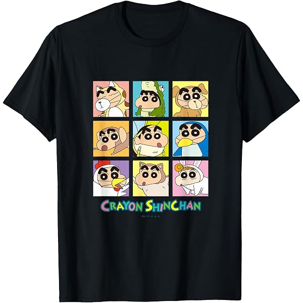 Camiseta De Algodón Retro De Crayon Shin-chan Holding Onto S