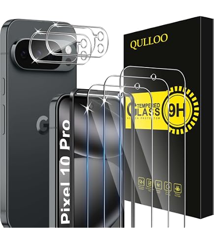 Kit Protection écran Google Pixel 10 Pro XL - 2 Verres Trempés 9H + 2 Films Caméra - Anti-rayures, Sans Bulles - 7