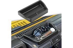 Jimen Plateau de tableau de bord TJ pour console centrale - Accessoires de rangement compatibles avec Jeep Wrangler TJ 1997-2006