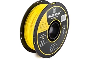 HATCHBOX PLA 3D Printer Filament, Dimensional Accuracy +/- 0.03 mm, 1 kg Spool, 1.75 mm, Yellow