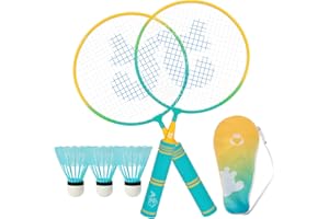 QKTYB Set Da Badminton Per Bambini, 1 Paio Di Racchetta Da Badminton Leggera Per Bambini Giocatori Principianti Indoor E Outdoor Con Borsa Per Il Trasporto