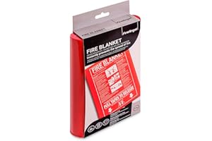 FireAngel 1 x 1 M Fire Blanket for Kitchen, Home, Caravan, Campervan, Safety Accessories, with Hard, Wipe Clean Cover