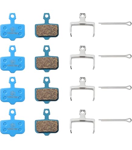 4 paires de plaquettes de ein à disque pour vélo, en résine/céramique/métal, pour Avid Elixir R/CR/CR-MAG/E1/3/5/7/9 SRAM X0 XX DB1/3/5, plaquettes de ein pour VTT 18 4 paires de plaquettes de ein à disque pour vélo, en résine/céramique/métal, pour Avid Elixir R/CR/CR-MAG/E1/3/5/7/9 SRAM X0 XX DB1/3/5, plaquettes de ein pour VTT 18