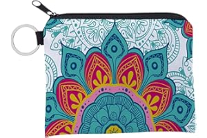 FAVORTALK Small Purses for Women with Zip Boho Coin Purse with Zipper Small Coin Pouch for Ladies Girls Boho Change Holder for Lipstick Headphone, 3037