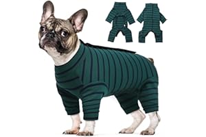 Kuoser Traje de recuperación para perro, body de manga larga para cachorros, camisa para después de la cirugía, para protección de heridas y enfermedades de la piel, pijama para mascotas, alternativa