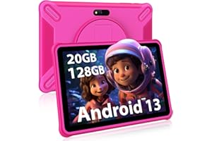 FASTWD Tablet para niños 10 Pulgadas 19GB RAM 128GB ROM (SD Expandible),Tablet Familiar/Tablet Niños Android 13,Control Parental,HD IPS Display,8000mAh,5MP+2MP,WiFi,BT 5.0,Tablet Educativo -Rosa