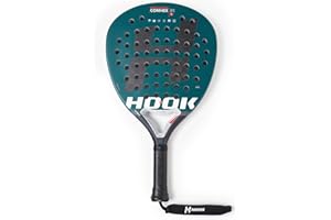 PADEL RACKETS INNOVATION SL. Hook - Pala de Pádel Unisex - Modelo COMHEX 12k Art - 355/375 g - 100% Carbono - Control o Potencia - EVA - Densidad y Balance Medio Alto - Rugosidad 3D/Arena - Híbrida