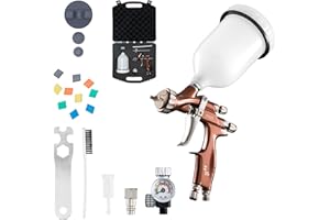 ‎BENBOW BenBow Lackierpistole PK80 1,3mm mit Manometer, Koffer und Zubehör Premium Erstklassige Qualität für die besten Lackierergebniss