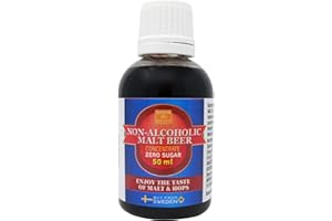 AROMHUSET Alcohol-Free Malt Flavour for Sparkling Water 50ml – Zero Sugar, Low Calorie & No Preservatives – Makes 25 Litres – Just Add 2ml to 1 Litre Sparkling Water