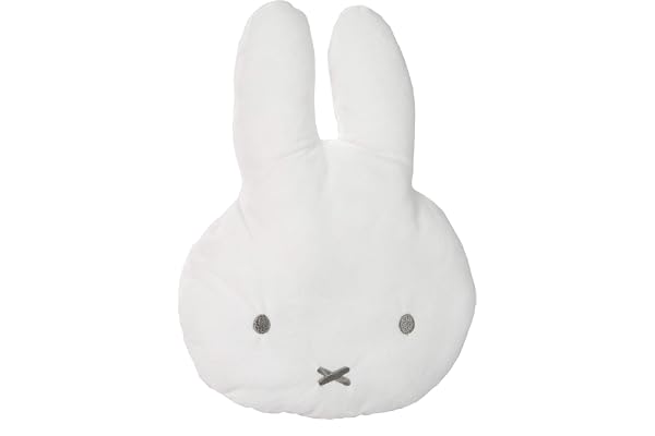 roba Prydnadskudde miffy® för baby- & barnrum - Mys- & kramkudde med kaningäsikte - Mjuk korallfleece