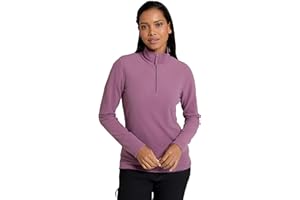 Mountain Warehouse Camber Half Zip Women's Fleece - Lightweight, Warm & Cosy Half Zip Sweatshirt Top - Best for Camping, Outdoors, Travelling & Hiking
