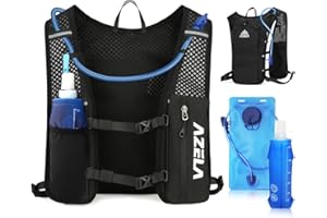 HOSSOM Chaleco Hidratacion, Mochila de Hidratación, Mochila Hidratacion, Chaleco de Hidratación con Soft Flask 500ml+ Bolsa de Agua 2L, Running Vest, Mochila Ajustable para Correr Trail Running Marathoner