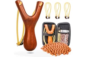 kekafu Schleuder Zwille Spielzeug,Holz Jagd Steinschleuder Set,EIN gutes Geschenk für Schleuder Liebhaber.