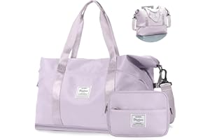 SEAFEW Sac de Voyage pour Femme, Sac fourre-Tout de Sport pour Femme, Sac de Week-End, Sac de Plage, Sac de Nuit, Sac de Voyage étanche, Extensible.