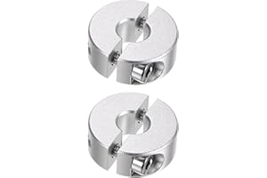 QUARKZMAN 2uds Doble Dividido Collar Eje para Eje 8mm Tornillos Abrazaderas Colocar Collares, 25mm OD, 10mm Ancho, para Topes, Posición, Sujeción Poleas Temporalizadoras, Anodización