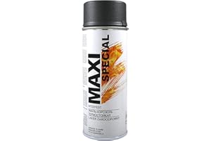 Maxi Color HITZEFEST Sprühlack Ofenfarbe Auspufflack Ofenlack 400 ml Sprühdose hitzebeständig Hochtemperatur-Lack Ergiebig (800°C schwarz matt)