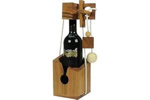 Namesakes® Wine Bottle Wooden Puzzles for Adults – Novelty Brain Teaser Puzzle - Funny and Unusual Gifts for Men - Unique Bottle Packaging with Secret Lock – Escape Room Challenge Party Game