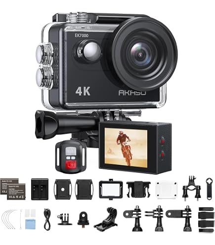 Fotocamera Subacquea 4K 65MP Con Doppio Schermo, Zoom Ottico 18x, Autofocus, Batteria 2500mAh, Impermeabile 33ft Per Snorkeling – Nero