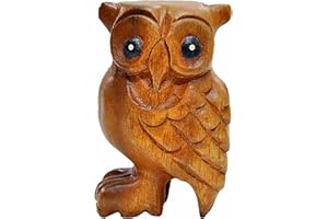 GOGHOST 3.5"Wooden Owl Hoot Whistle - Musical Ocarina Craft Decor