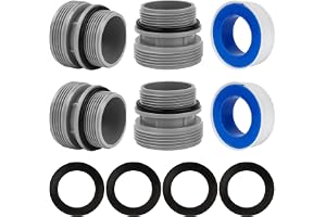 4 stycken poolslangsadapterset, 4560 pooladapter med tätning för 40 mm till 1 1/2 tums slang, slangadapter pool, poolslangadaptrar för Intex, Coleman filterpumpar