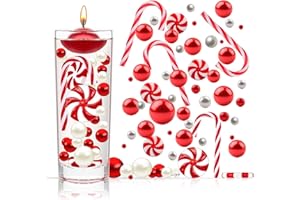 RobLuX 6054 Piezas Relleno De Jarrón De Navidad Perlas De Agua Transparentes Perlas Flotantes Navidad para Decoración Navideña Fiesta En Casa Decoración De Mesa