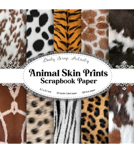 AxeWoodz Set 6 Rotoli Nastro Washi Animalier – Motivi Leopardo E Animali, Per Scrapbooking, Diy, Decorazione 15mm X 5m