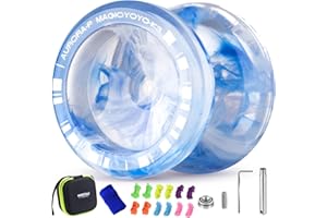 MAGICYOYO JoJo K3 Aurora-p, truco profesional JoJo para giro de dedos, Yoyo sensible y no reactivo para principiantes y avanzados, con 12 cuerdas Yoyo y kit de accesorios Yo Yo