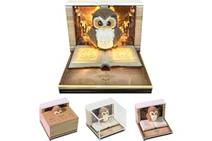 Calendrier de Bureau 3D Lumineux Aischens 2026 | Sculpture en Papier Artisanale | Bloc-Notes à Feuilles Détachables | Idéal Cadeau pour Noël, Décoration Bureau & Maison