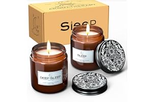 Bzhui Sleep Candles Gifts for Women, Lavender Scented Candles Gift Set for Anxiety, Lavender Promotes Sleep, Chamomile Relieves Stress, Relaxation/Birthday Gifts for Women…