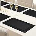 HOKIPO PVC Washable Set of 6 Placemats for Dining Table - 45x30 cm (AR3041)
