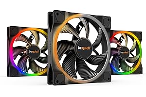 be quiet! Light Wings 140mm PWM Triple Pack ventilateurs, contient 3 ventilateurs, éclairage ARGB, nombreuses couleurs et effets, 18 LED ARGB, 7 pales de ventilateur optimisées, flux d'air élevé