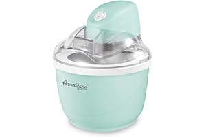 Elite Gourmet EIM-520 Máquina eléctrica casera automática, conducto de ingredientes, interruptor de encendido/apagado, no necesita sal, helado cremoso, helado, yogur congelado o sorbete, azul