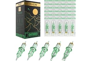 RHEIN Disposable Tattoo Cartridges Nadeln Set Mixed 50PCS #10 Bugpin Runde Liner/Magnum/Shader 1RL 3RL 5RL 7RL 7RM 9RM 11RM 3RS 5RS 7RS Zubehör für Tattoo Maschine EN02R-50KIT-L