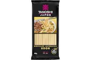 TANOSHI - Udon à Cuire - Nouilles Japonaises - Pour 4 Personnes - Préparation en 10 min - 400 g
