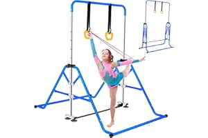 TNIBITION Gymnastics Bar Junior Training Kip Bar Gymnastics Equipment Adjustable Height Folding Horizontal Bar for Home Garden Indoor Outdoor