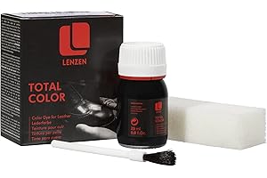Lenzen Total Color Tinta per Pelle e Tessuti I Tintura per Scarpe e Borse I Riparare Piccoli Difetti I Crema Colorante I 25 ml