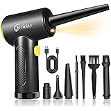 Elettrico Rimuovi Polvere Aria Compressa Senza Fili,3 Velocità Potente Air Duster Con luce LED,Ricarica Rapida USB,Migliore A